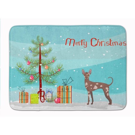 Carolines Treasures Mexican Hairless Dog Christmas Tree Machine Washable Memory Foam Mat CK3473RUG